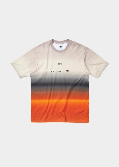 Shop Song For The Mute X Adidas Unisex Short Sleeve T-shirt In Beige/orange