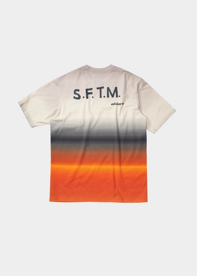 Shop Song For The Mute X Adidas Unisex Short Sleeve T-shirt In Beige/orange