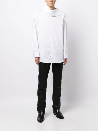 Shop System Men Oversized Collar Detail Shirt In White