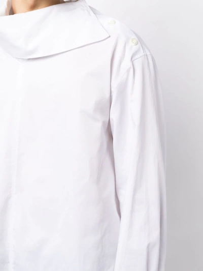 Shop System Men Oversized Collar Detail Shirt In White