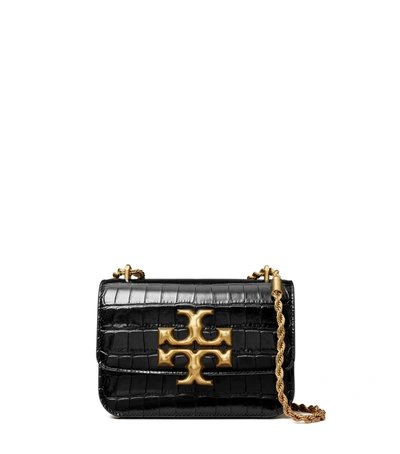 Shop Tory Burch Women Eleanor Small Bag In Black/rolled Gold