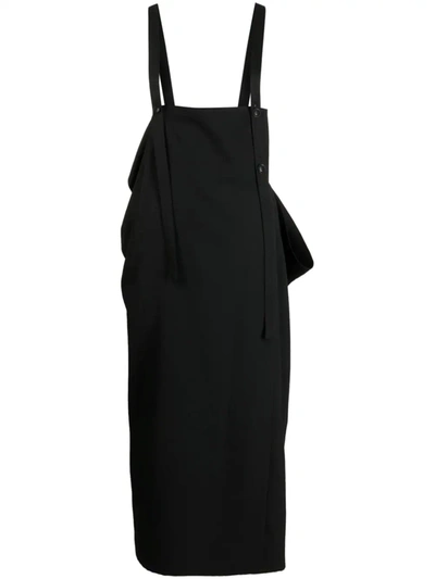 Shop Y's Women Square Shoulder Strap Dress In 1 Black
