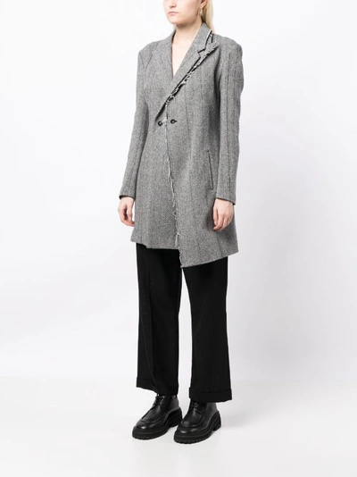 Shop Y's Women U-double Front Jacket In Light Grey