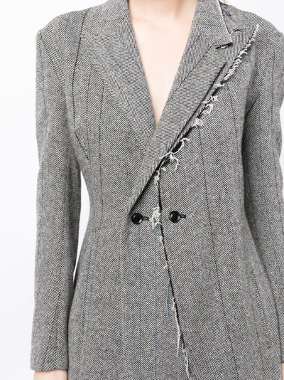 Shop Y's Women U-double Front Jacket In Light Grey