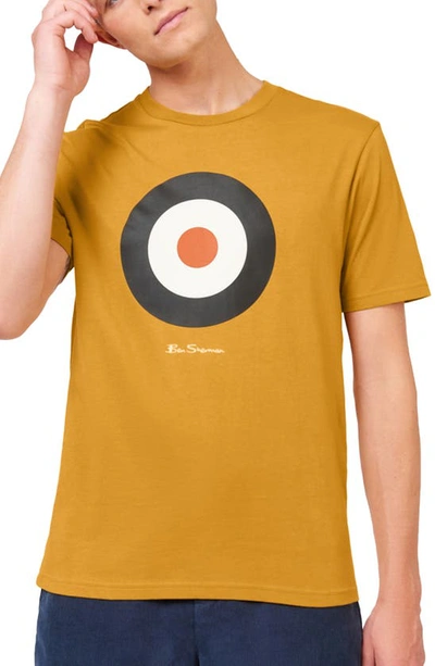 Shop Ben Sherman Signature Target Logo Graphic T-shirt In Mustard