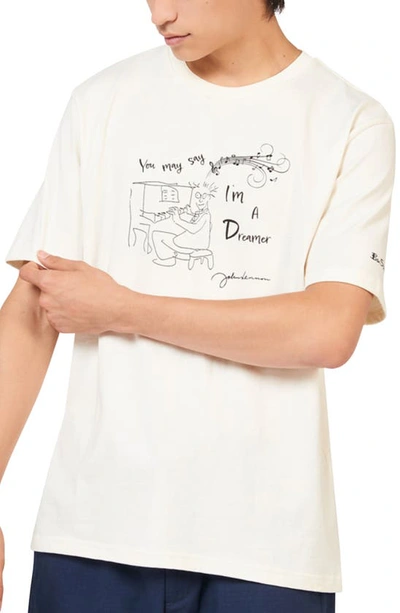Shop Ben Sherman X John Lennon Dreamer Cotton Graphic T-shirt In Snow White