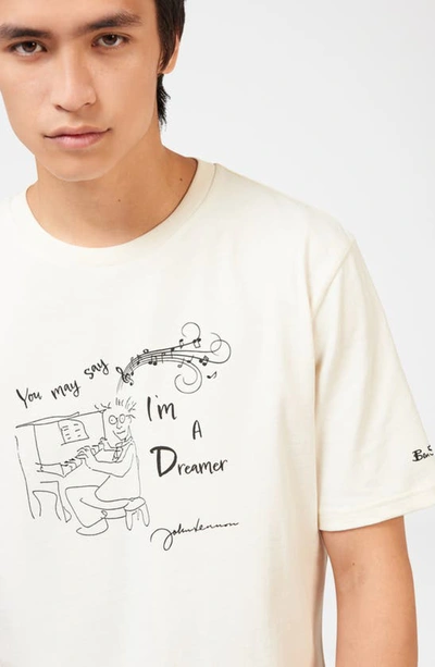 Shop Ben Sherman X John Lennon Dreamer Cotton Graphic T-shirt In Snow White