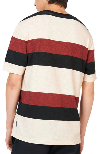 Shop Ben Sherman Imagine Relaxed Fit Block Stripe Graphic T-shirt In Ivory