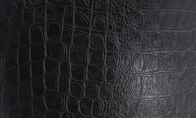 Naked Wardrobe The Crocodile Collection Croc Embossed Faux Leather Tank Bodysuit In Black