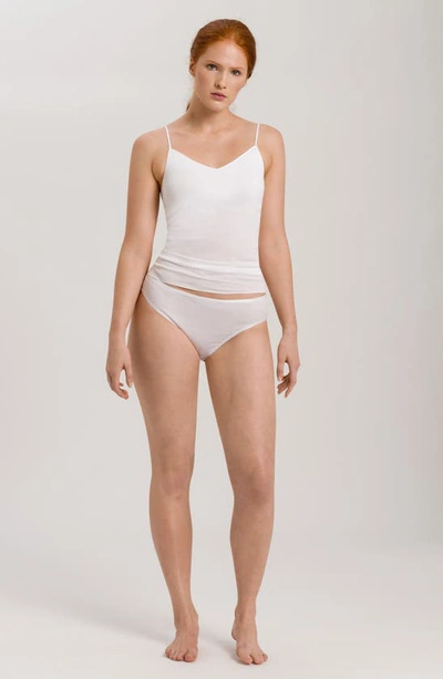Shop Hanro Seamless Padded Cotton Camisole In White