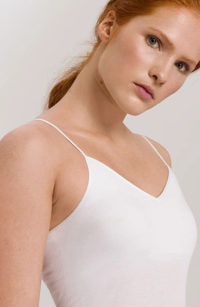 Shop Hanro Seamless Padded Cotton Camisole In White