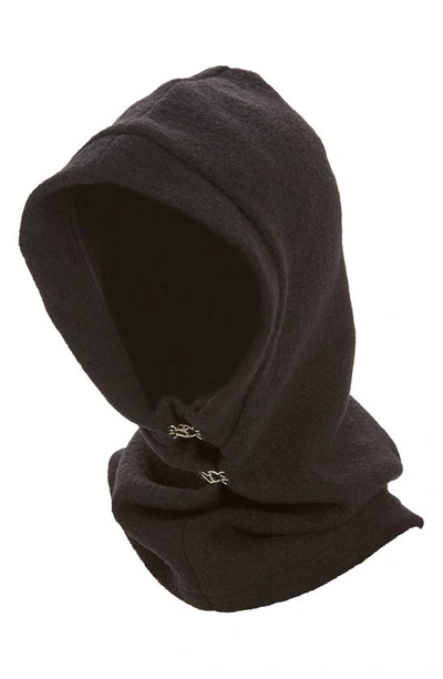 Shop Takahiromiyashita The Soloist Wool Jersey Balaclava In Black