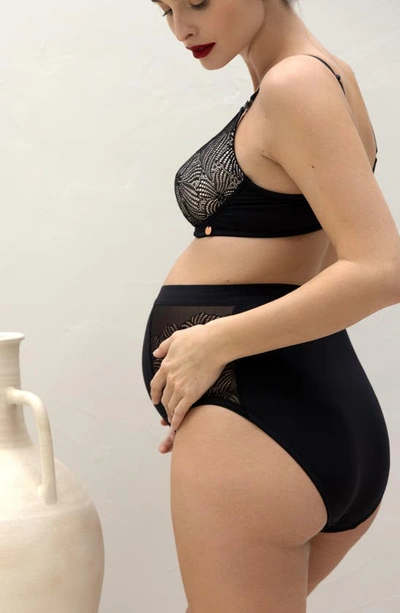 Cache Coeur Dahlia Maternity/nursing Bra In Black