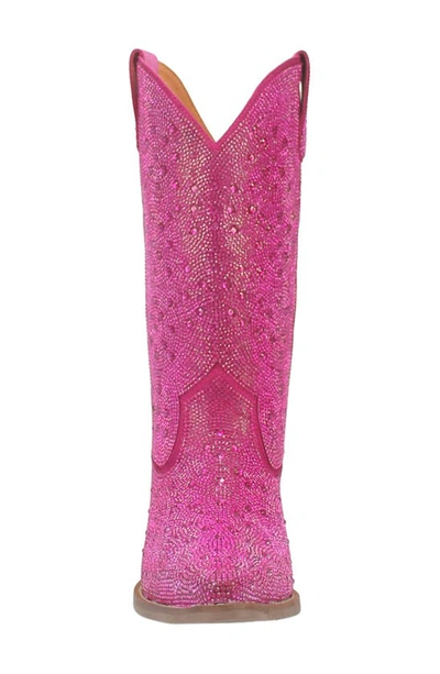 Shop Dingo Silver Dollar Rhinestone Western Boot In Fuchsia