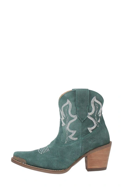 Shop Dingo Joyride Suede Cowboy Boot In Green