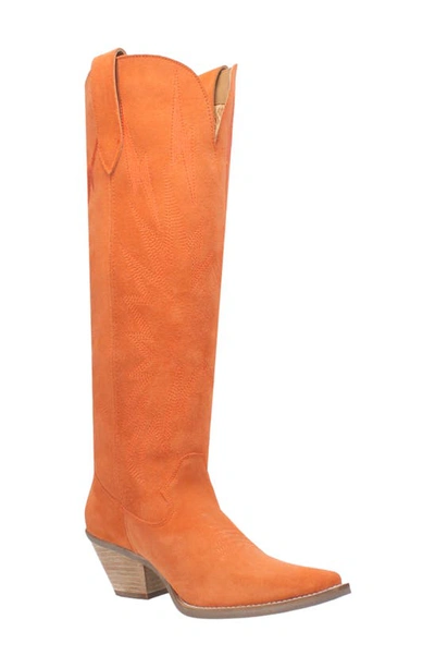 Shop Dingo Thunder Road Cowboy Boot In Orange