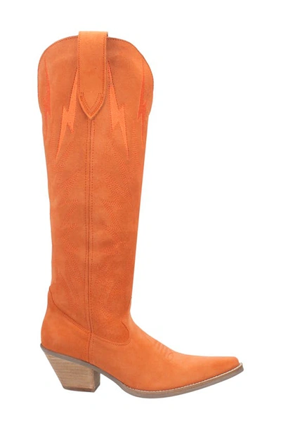 Shop Dingo Thunder Road Cowboy Boot In Orange