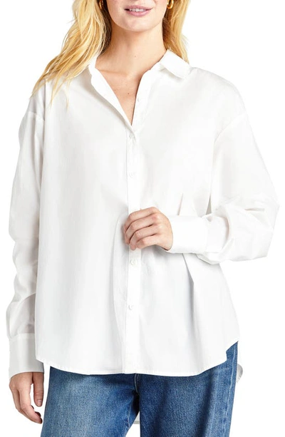 Shop Splendid Avril Side Slit Button-up Shirt In White