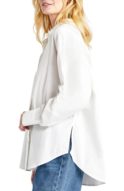 Shop Splendid Avril Side Slit Button-up Shirt In White