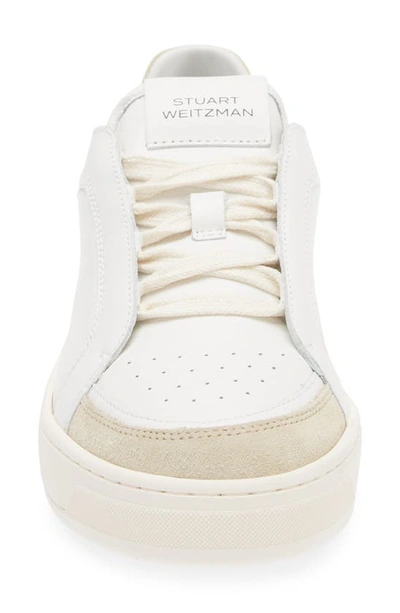 Shop Stuart Weitzman Courtside Retro Sneaker In Light Beige/white/black