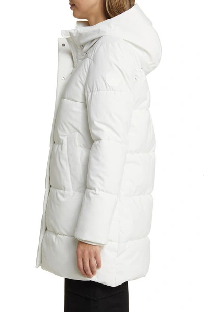 Shop Save The Duck Bethany Water Repellent Hooded Quilted Parka In Off White