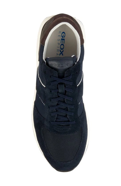 Shop Geox Spherica Sneaker In Navy/ Mud