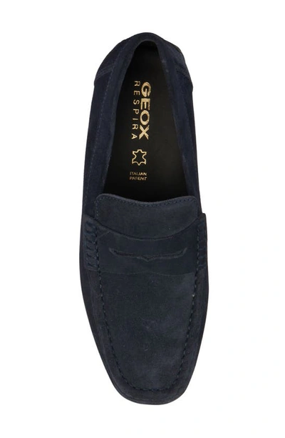 Shop Geox Kosmopolis Grip Penny Loafer In Navy