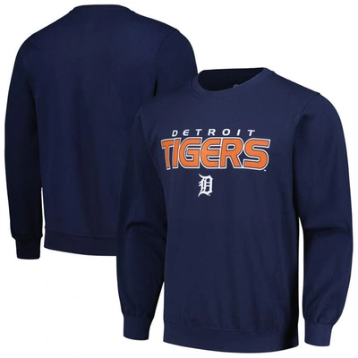 Shop Stitches Navy Detroit Tigers Pullover Sweatshirt