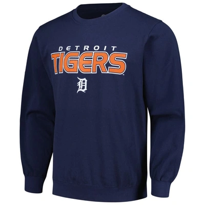 Shop Stitches Navy Detroit Tigers Pullover Sweatshirt