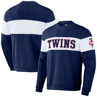 Shop Darius Rucker Collection By Fanatics Navy Minnesota Twins Stripe Pullover Sweatshirt
