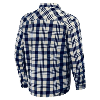 Shop Darius Rucker Collection By Fanatics Navy Detroit Tigers Plaid Flannel Button-up Shirt