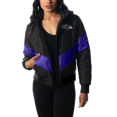 Shop The Wild Collective Black Baltimore Ravens Puffer Full-zip Hoodie