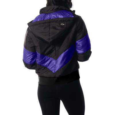 Shop The Wild Collective Black Baltimore Ravens Puffer Full-zip Hoodie