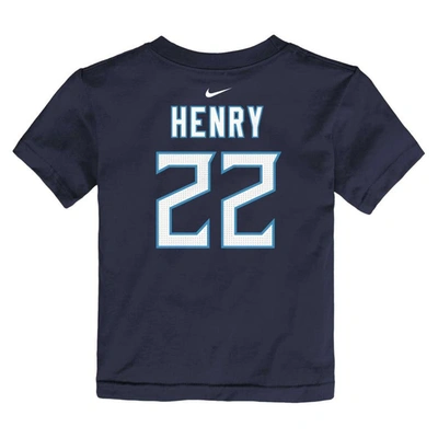 Shop Nike Toddler  Derrick Henry Navy Tennessee Titans Player Name & Number T-shirt