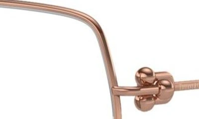 Shop Tiffany & Co 56mm Square Optical Glasses In Rose Gold