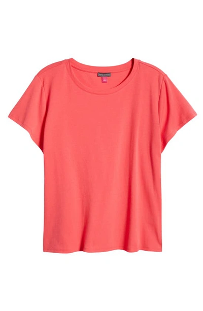Shop Vince Camuto Crewneck T-shirt In Pink Allure