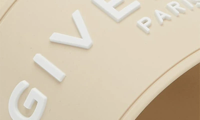 Shop Givenchy Logo Slide Sandal In Light Beige