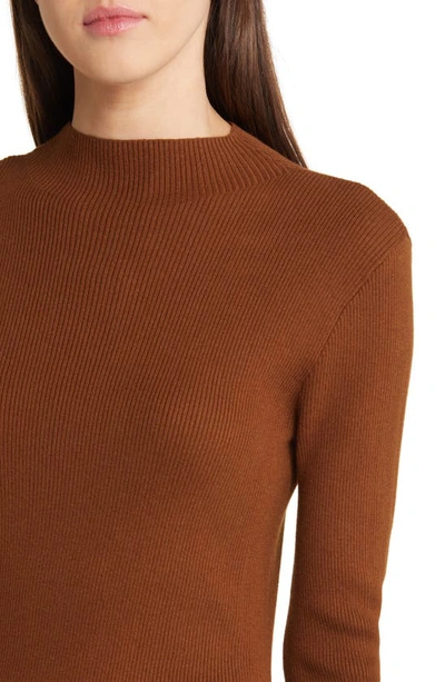 Shop Rails Shiloh Rib Mock Neck Sweater In Fox