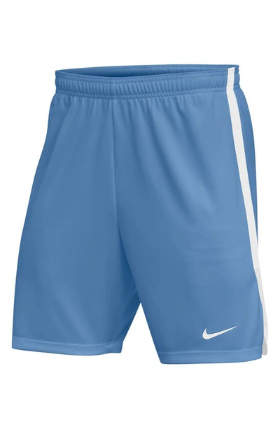 Shop Nike Dri-fit Soccer Shorts In Valor Blue/ White/ White