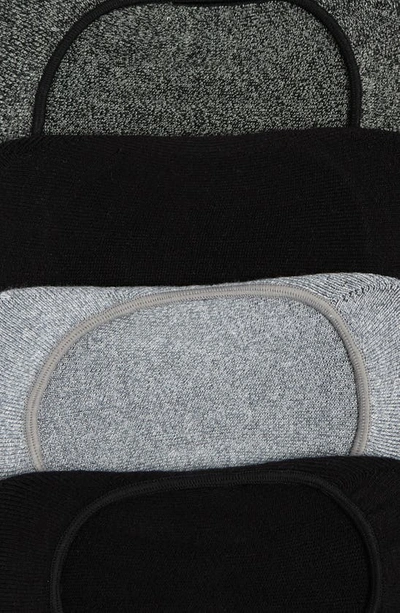 Nordstrom Pillow Sole 5-pack No Show Socks In Grey Heather -black