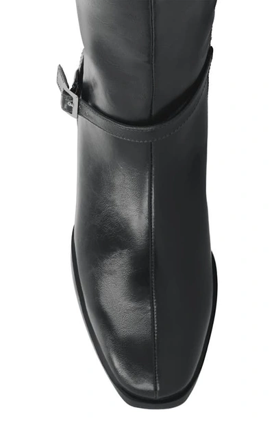 Journee Collection Wide Width Extra Wide Calf Womens Romilly Tru Comfort Foam Stacked Block Heel Round Toe Boots In Black