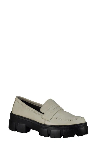 Shop Sandro Moscoloni Platform Penny Loafer In White