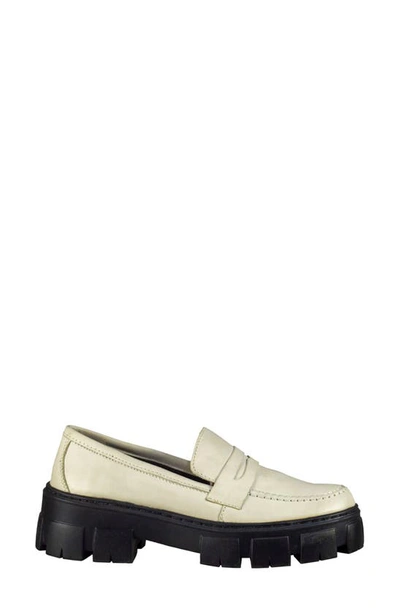 Sandro Moscoloni Platform Penny Loafer In White