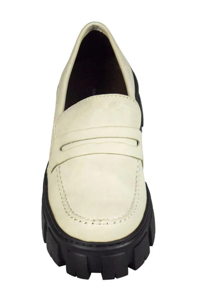 Sandro Moscoloni Platform Penny Loafer In White