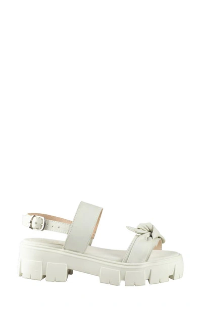 Shop Sandro Moscoloni Top Bow Platform Sandal In White