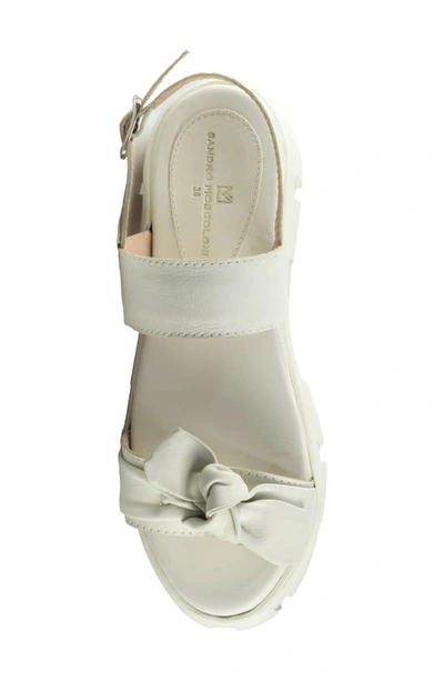 Shop Sandro Moscoloni Top Bow Platform Sandal In White