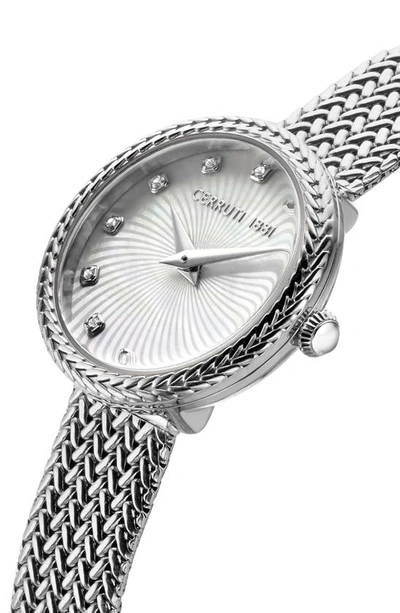 Shop Cerruti 1881 Serreta Bracelet Watch, 26mm In Silver