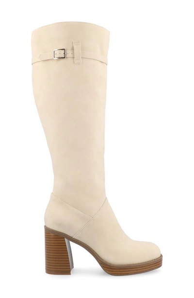 Journee Collection Letice Tru Comfort Foam Knee High Boot In Cream