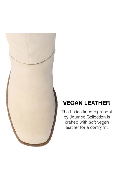 Journee Collection Letice Tru Comfort Foam Knee High Boot In Cream