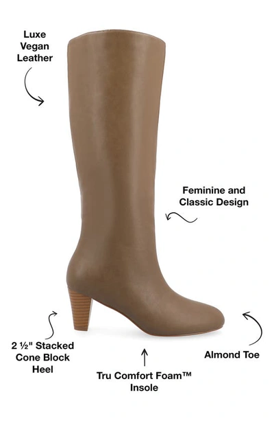 Journee Collection Jovey Tall Boots In Taupe
